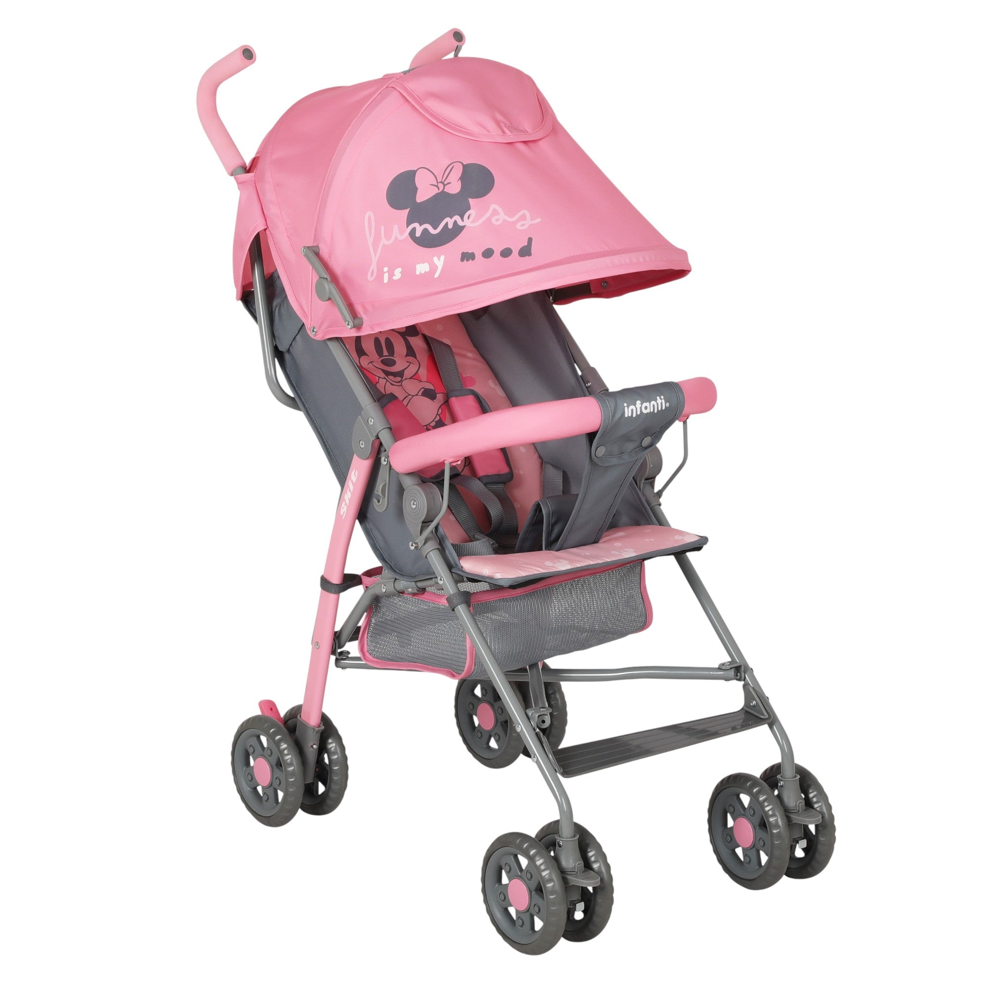 Carriola Bastón De Bebé Minnie Disney Ultra Ligera Plegable Rosa