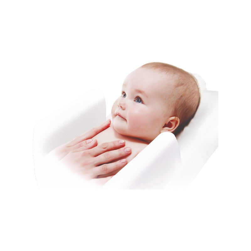 Cojín Antirreflujo para Bebé desde Recién Nacido, Blanco, Diseño Ergonómico con Inclinación, Soportes Ajustables y Tela Transpirable, Inizzi