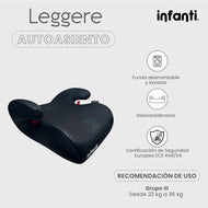 Infanti Asiento Booster Leggere Con Descansabrazos