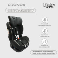Autoasiento Para Bebé Cronox Gris Lifestyle By Infanti