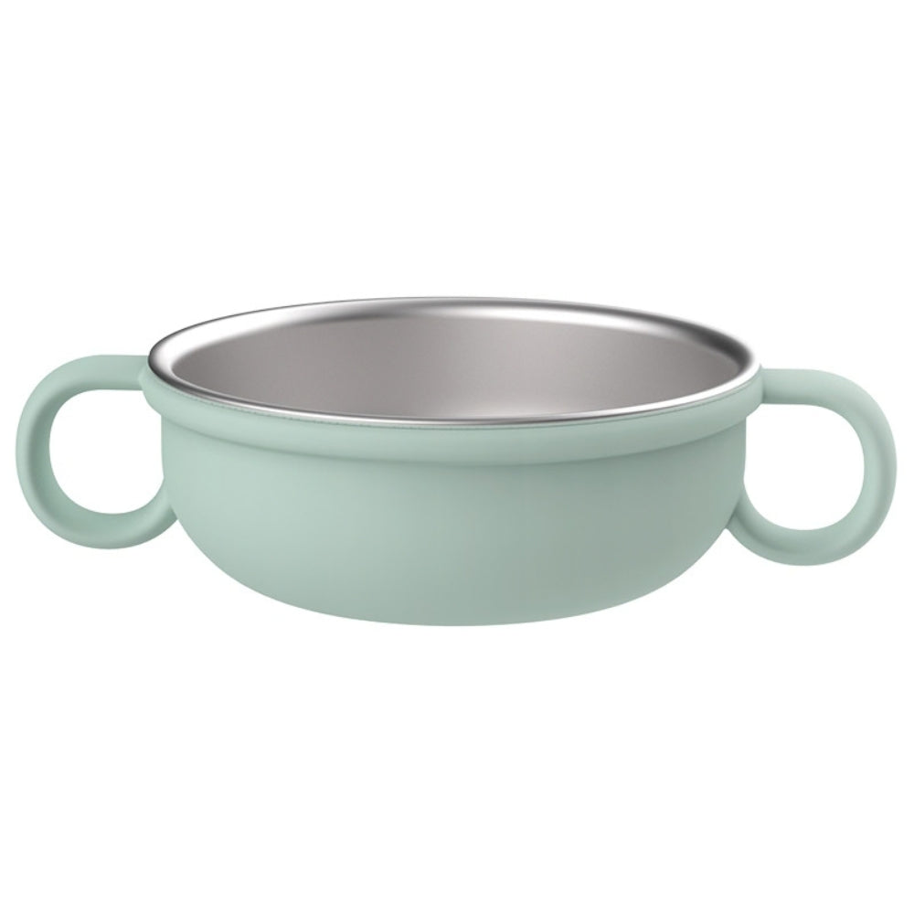 Kit de Alimentación para Bebé de 4 Piezas: Plato, Tazón, Vaso con Popote, Cuchara y Tenedor