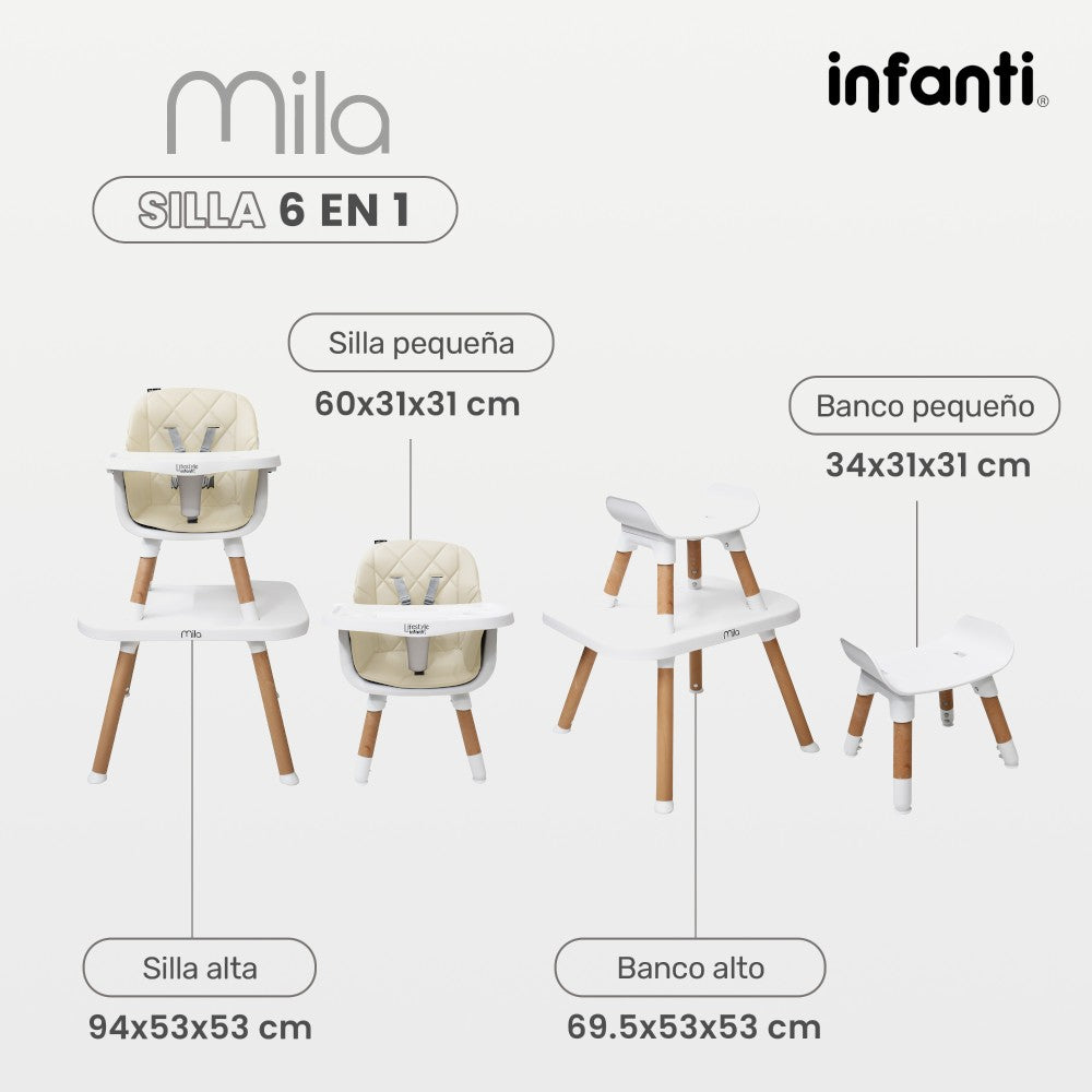 Silla Alta Lifestyle by Infanti Mila 6 en 1