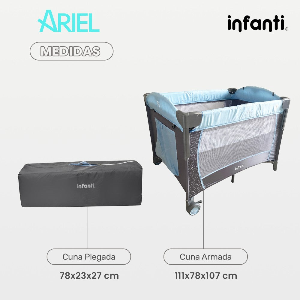 Cuna Para Bebé Viajera Tipo Colecho Ariel Infanti