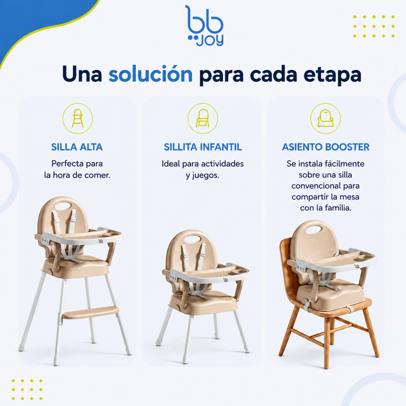 Silla alta 3 en 1 Jinah Con Plegado Compacto
