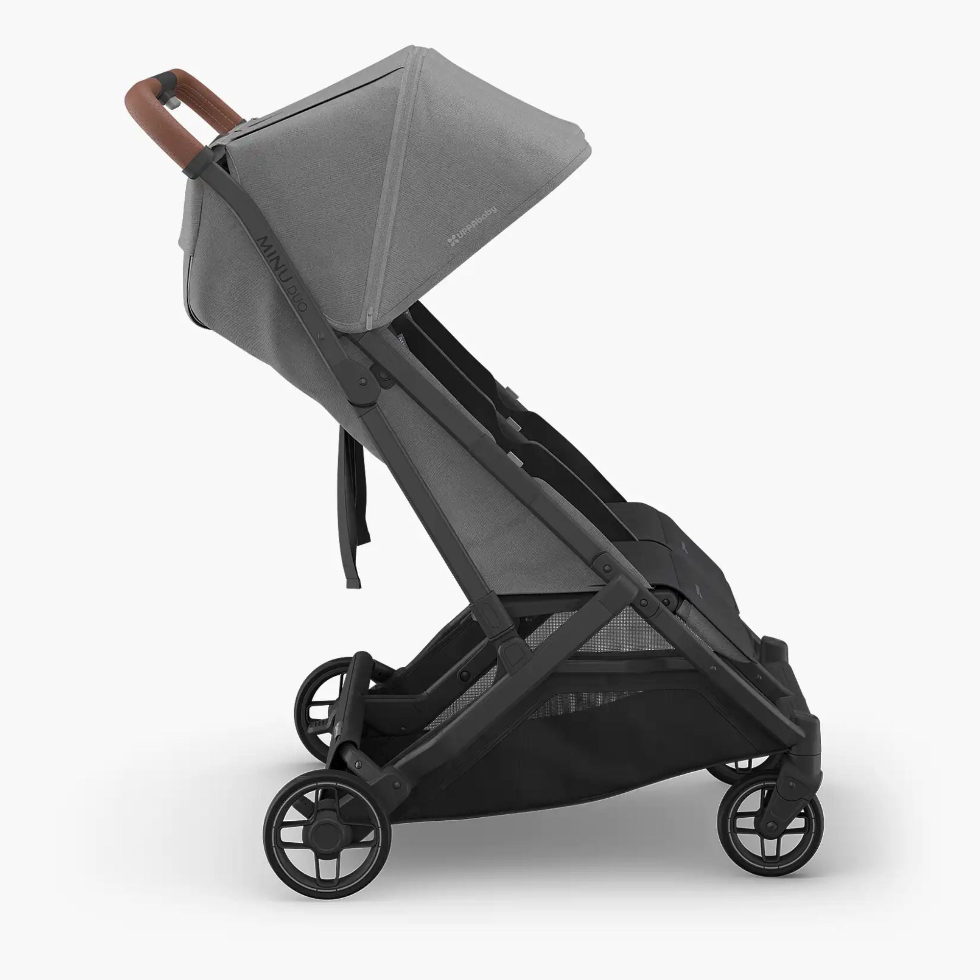 Carriola doble compacta Minu Duo para gemelos o hermanos desde nacimiento hasta 22 kg, diseño delgado y plegado con una mano fácil!!