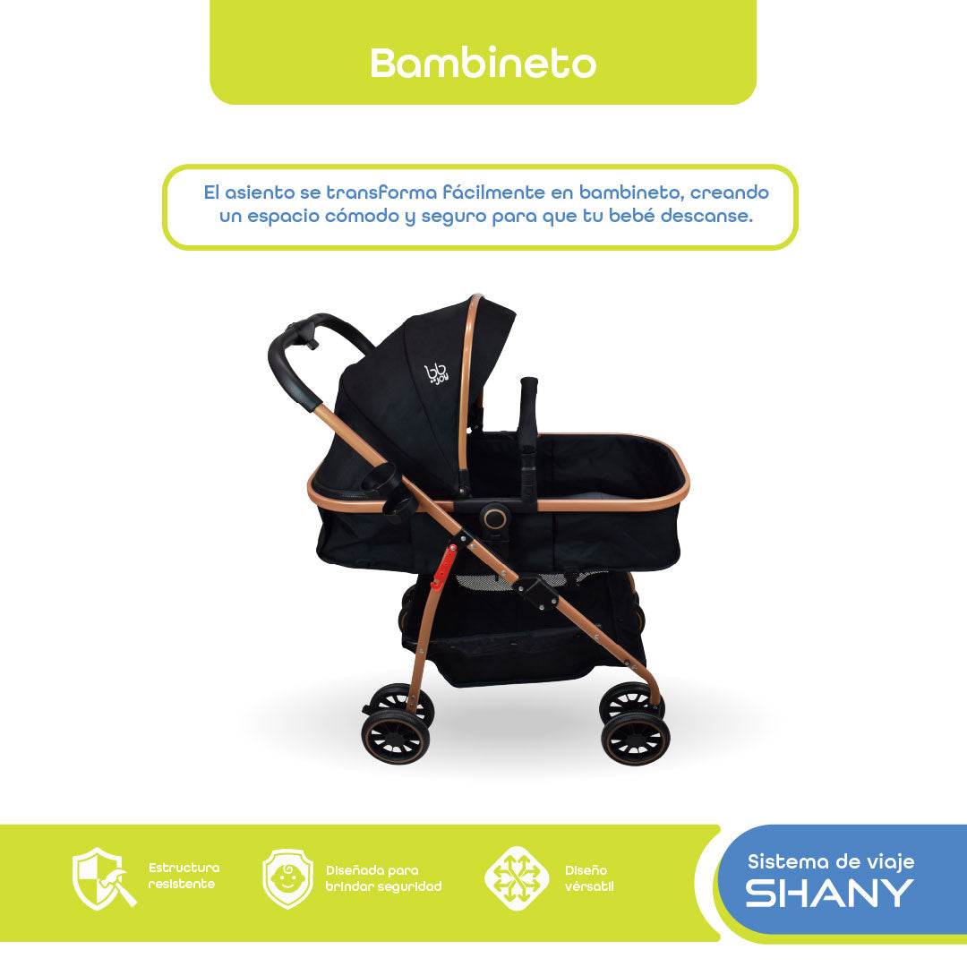 Carriola Shany Para Bebé Con Travel System Versátil Y Seguro