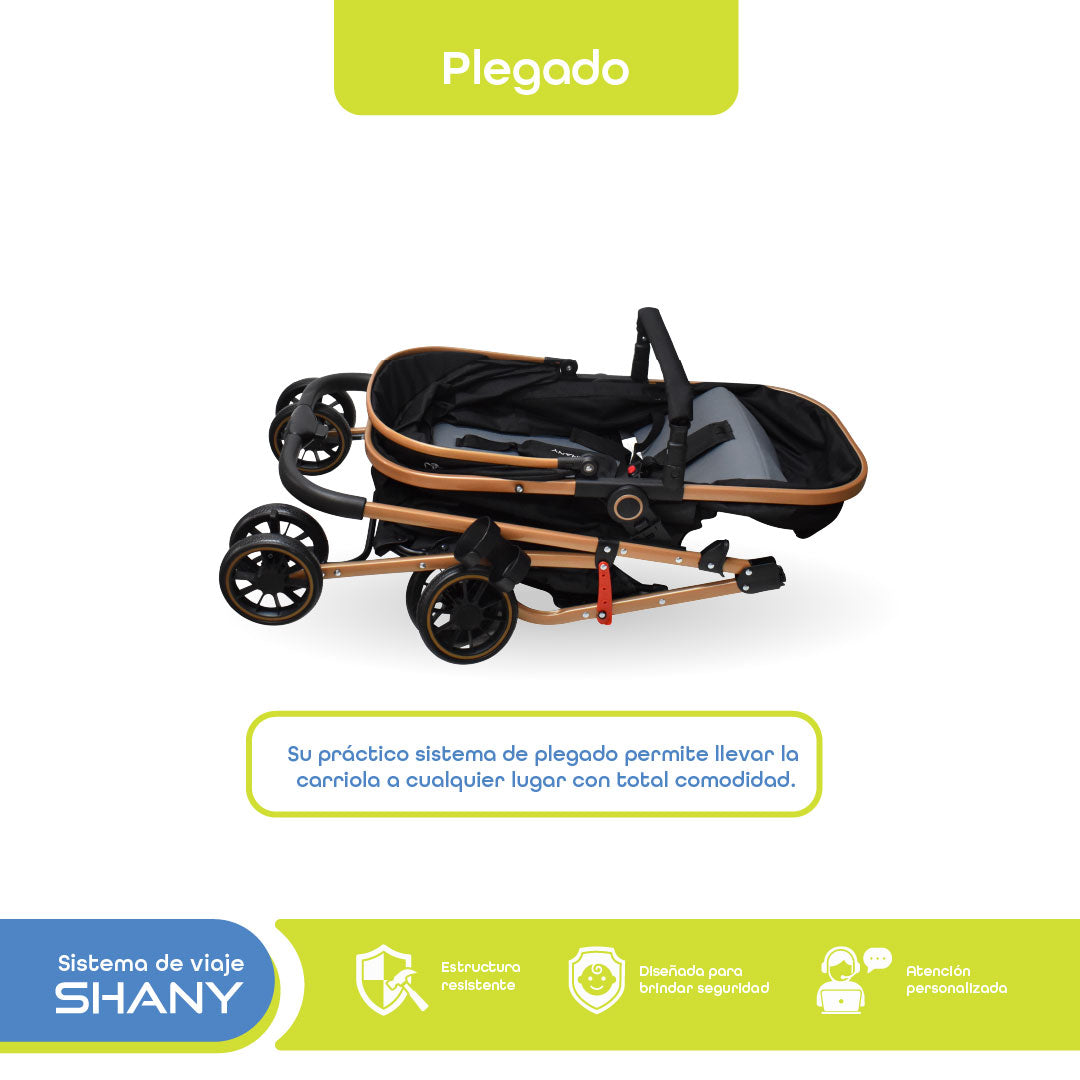 Carriola Shany Para Bebé Con Travel System Versátil Y Seguro