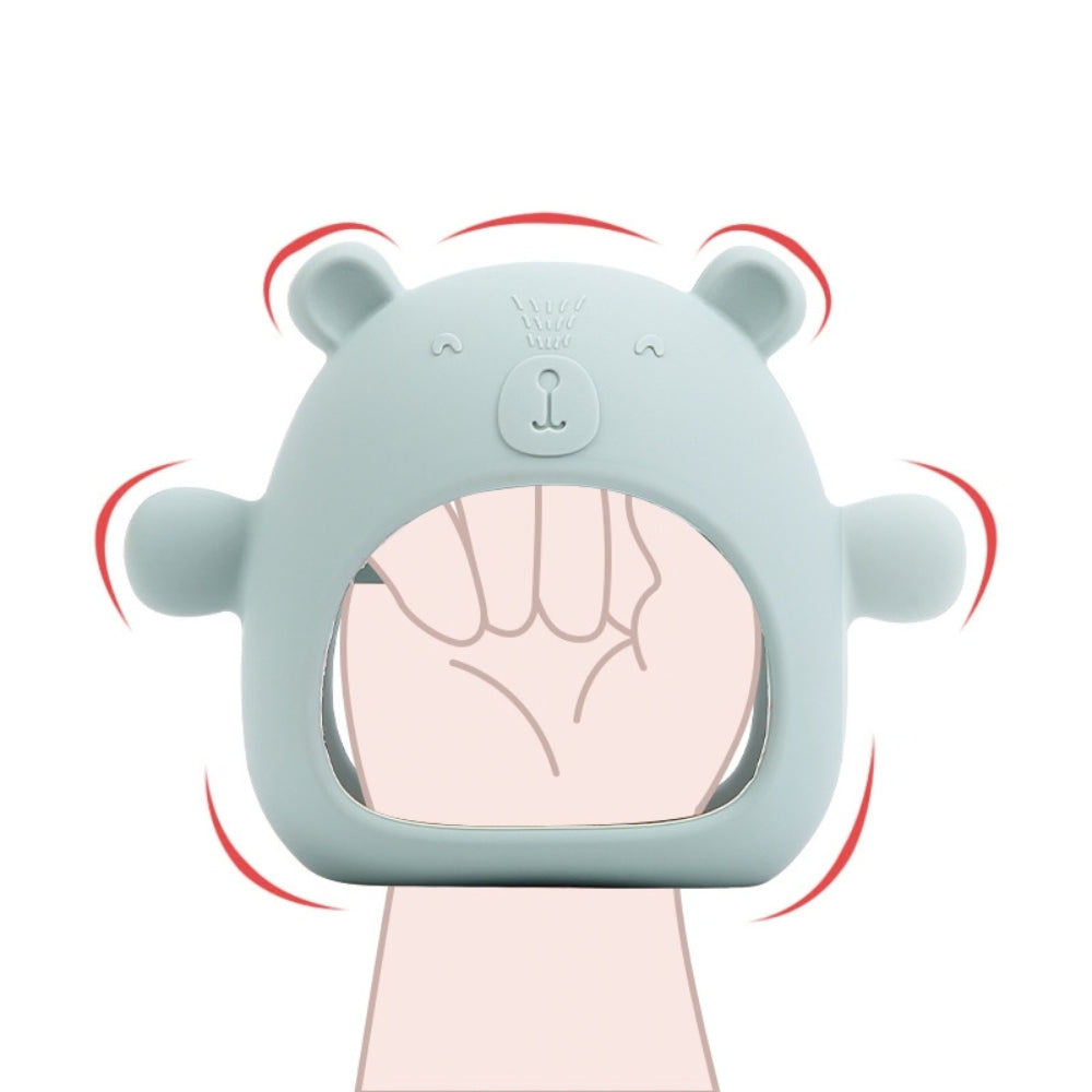 Mordedera De Silicón Con Diseño De Oso Fácil De Sujetar Y Manipular