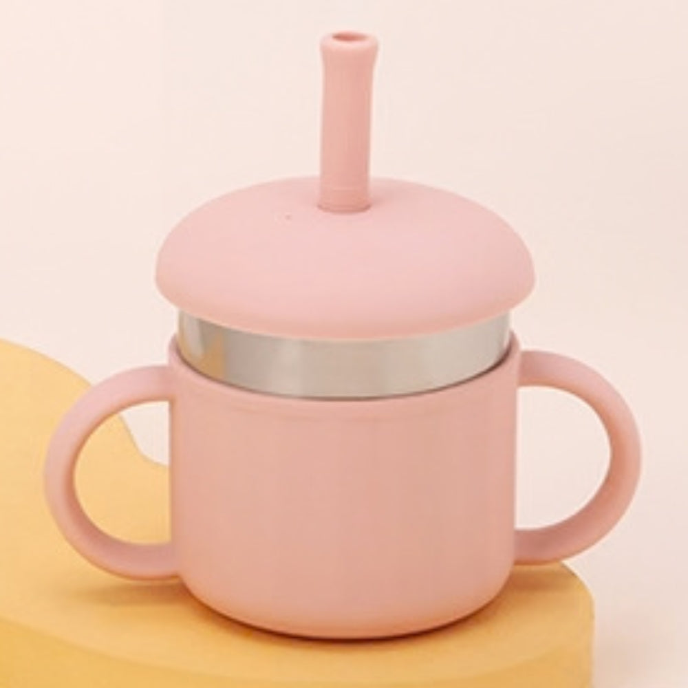 Vaso Con Popote Térmico Straw Cup Con Popote Y Asas Integradas Diseño Práctico Y Fácil De Transportar