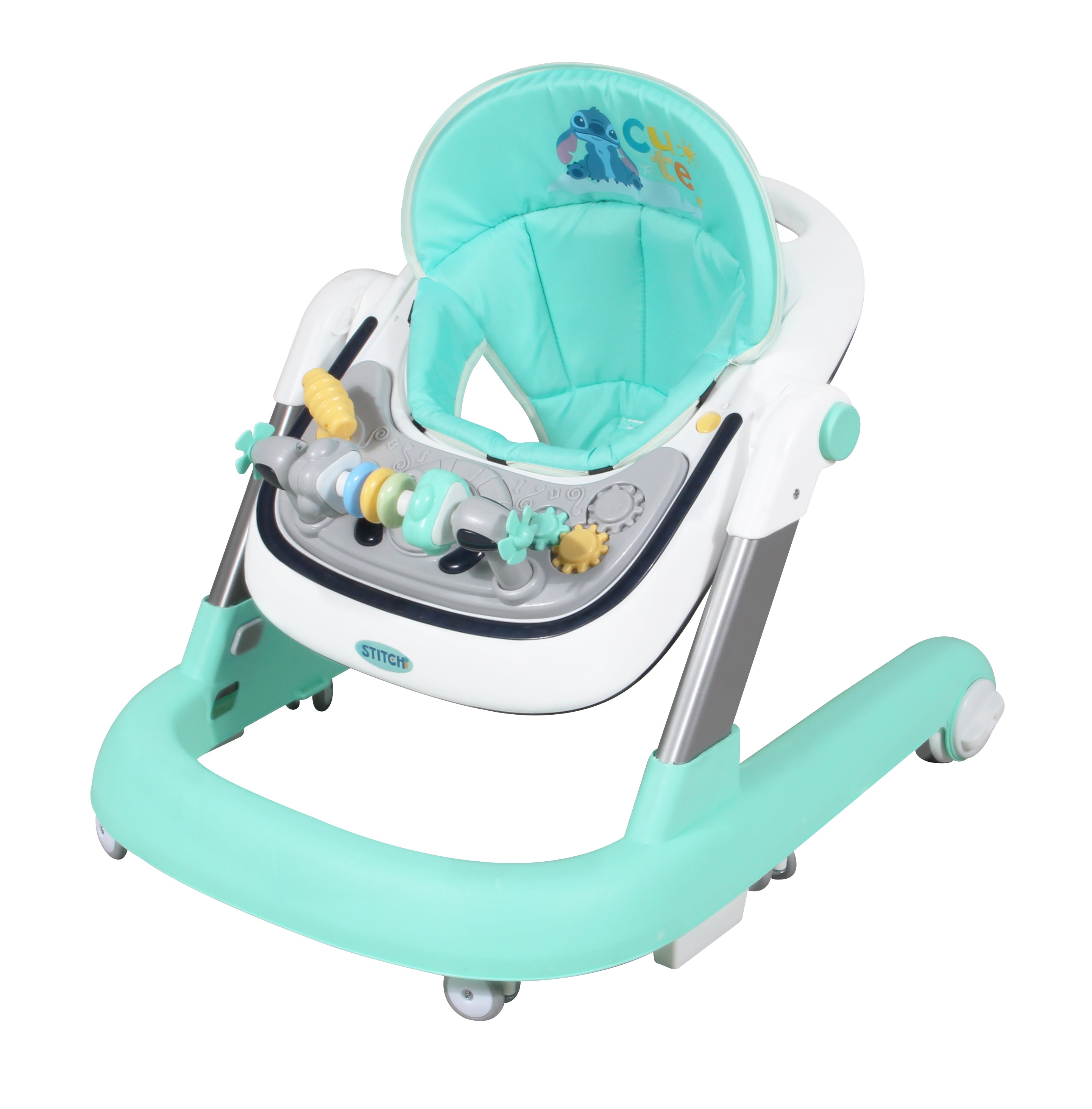 Disney Andadera 3 En 1 Charola Interactiva Led Sonido Stich