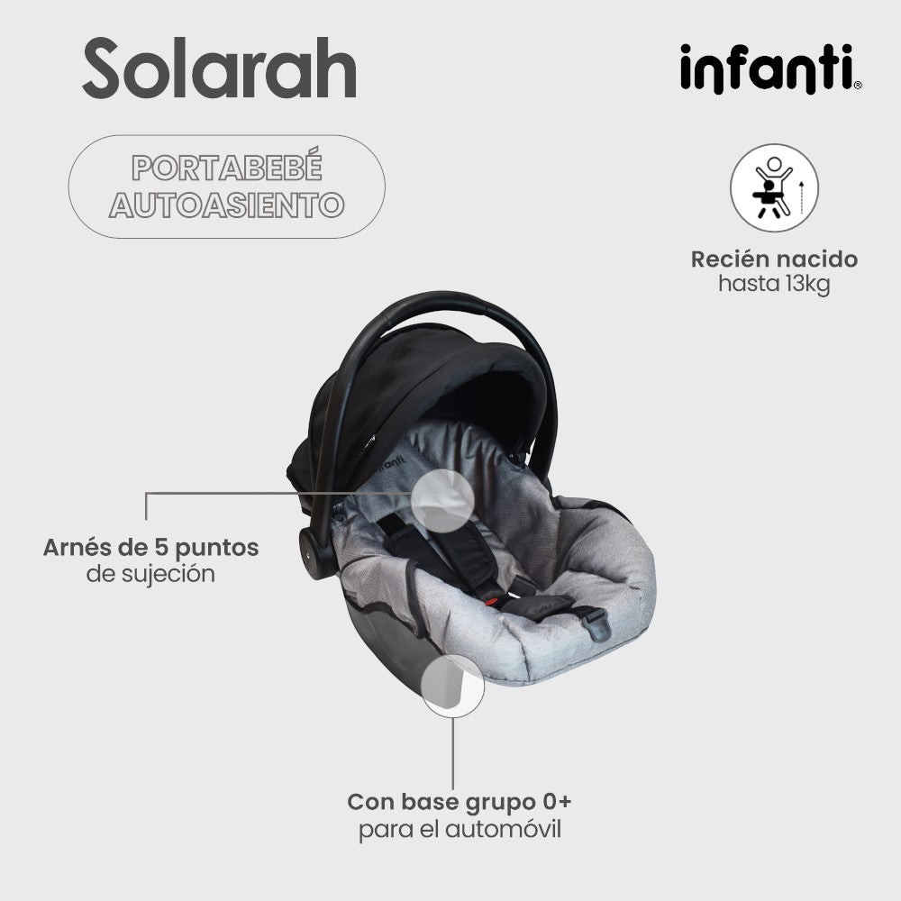 Infanti Carriola Sistema De Viaje Solarah Plegable Con Portabebé