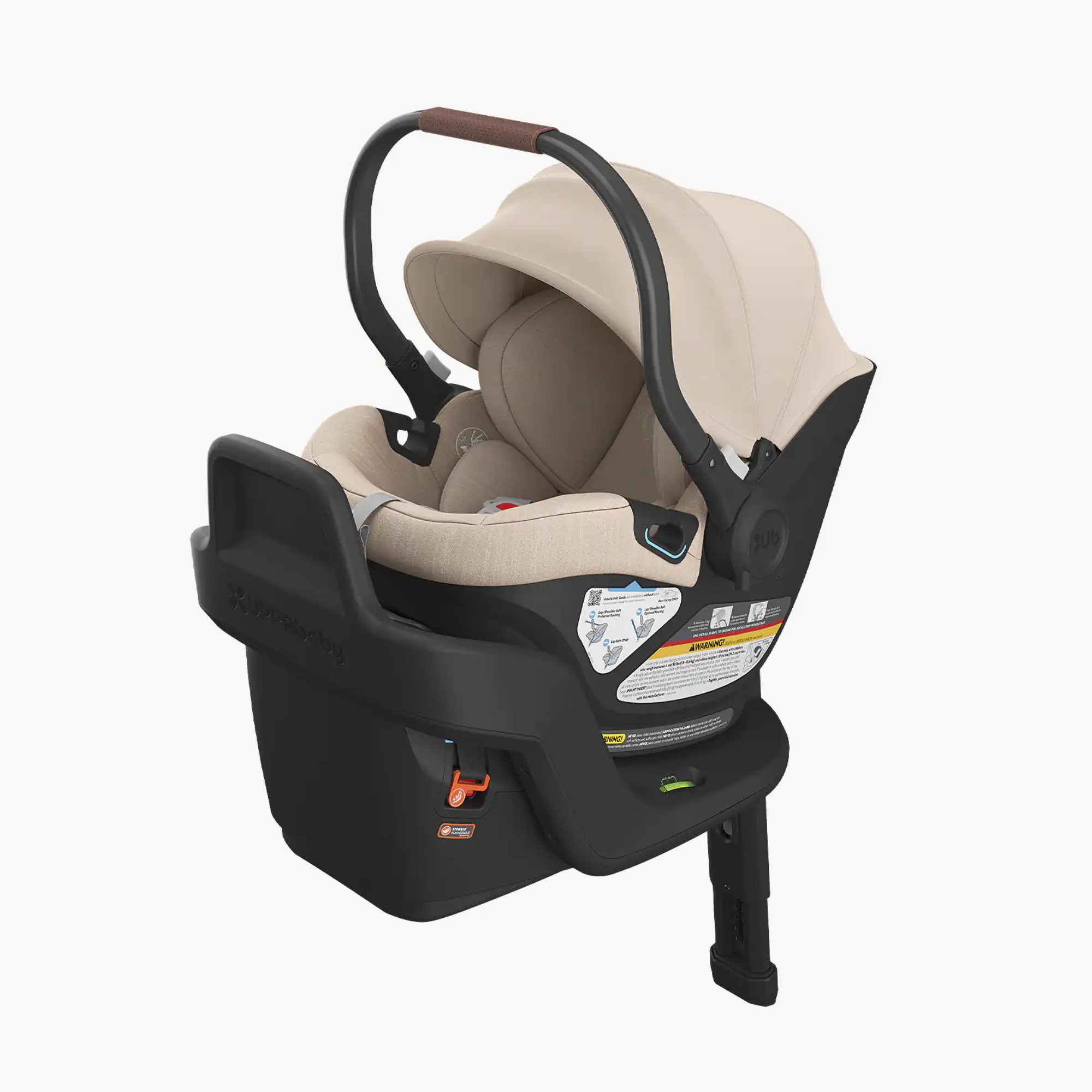 Autoasiento Aria V2 ultraligero 2,67 kg para bebé, con SmartSecure®, capota extragrande UPF50+, ventilación y asiento seguro y cómodo”