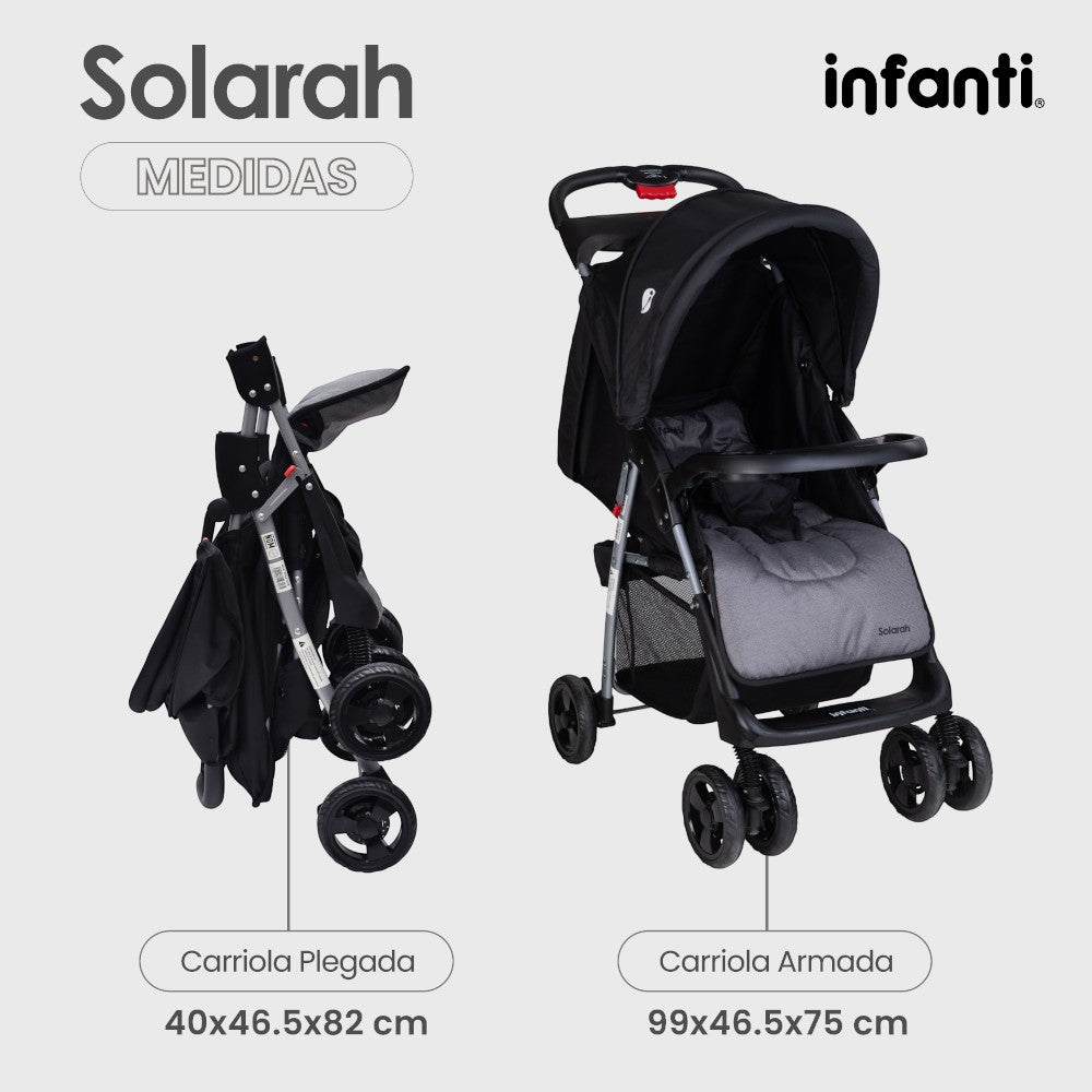 Infanti Carriola Sistema De Viaje Solarah Plegable Con Portabebé