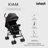 Carriola Para Bebe Kiam Compacta, Ligera, Plegable