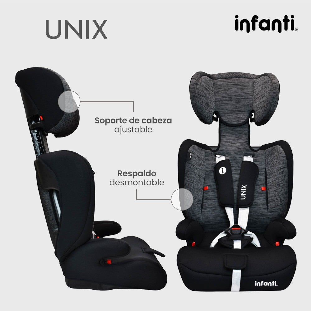 Autoasiento Infanti Unix Grupo 1, 2, 3 Convertible A Booster