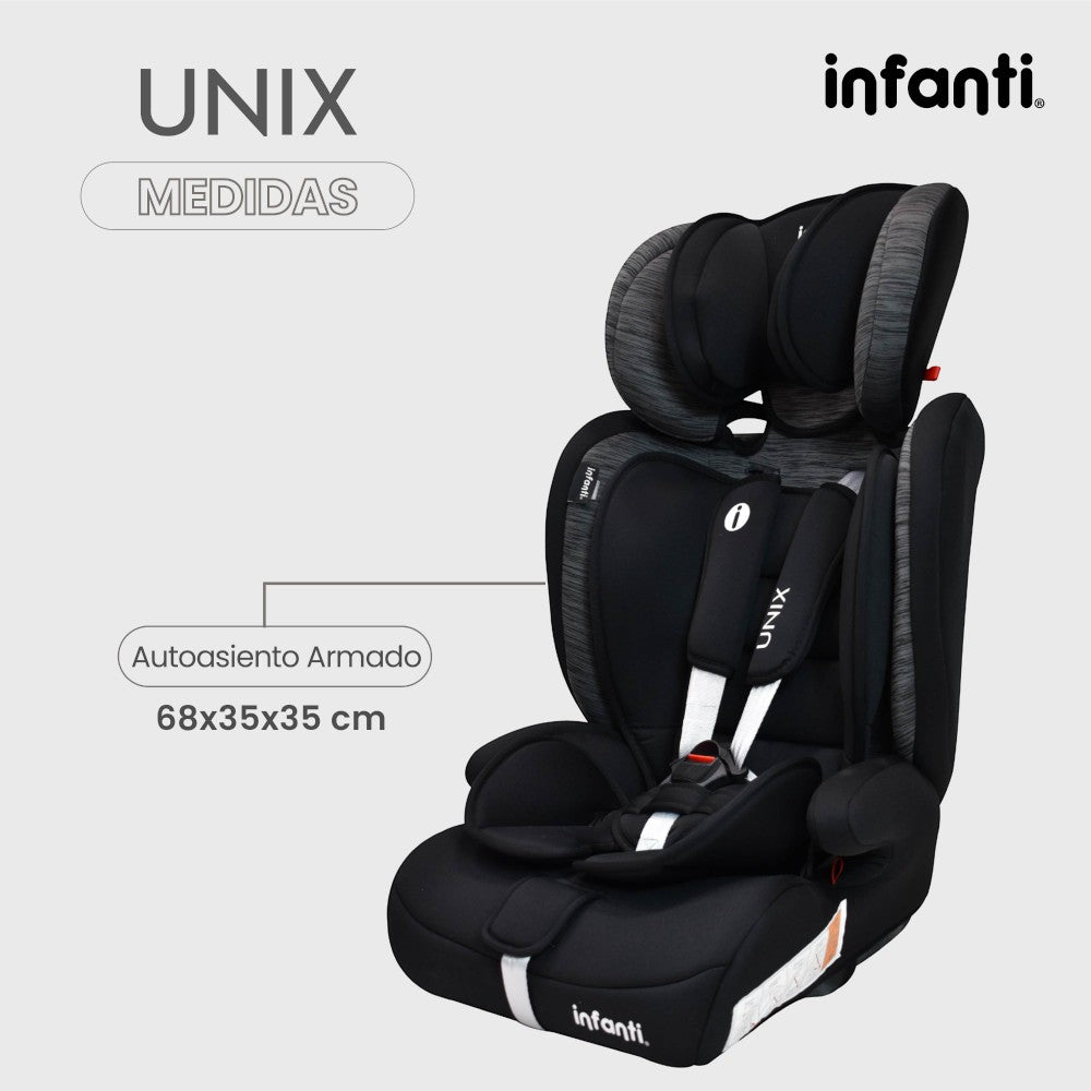 Autoasiento Infanti Unix Grupo 1, 2, 3 Convertible A Booster