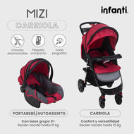 Infanti Carriola Sistema De Viaje Mizi Compacta Con Portabebé