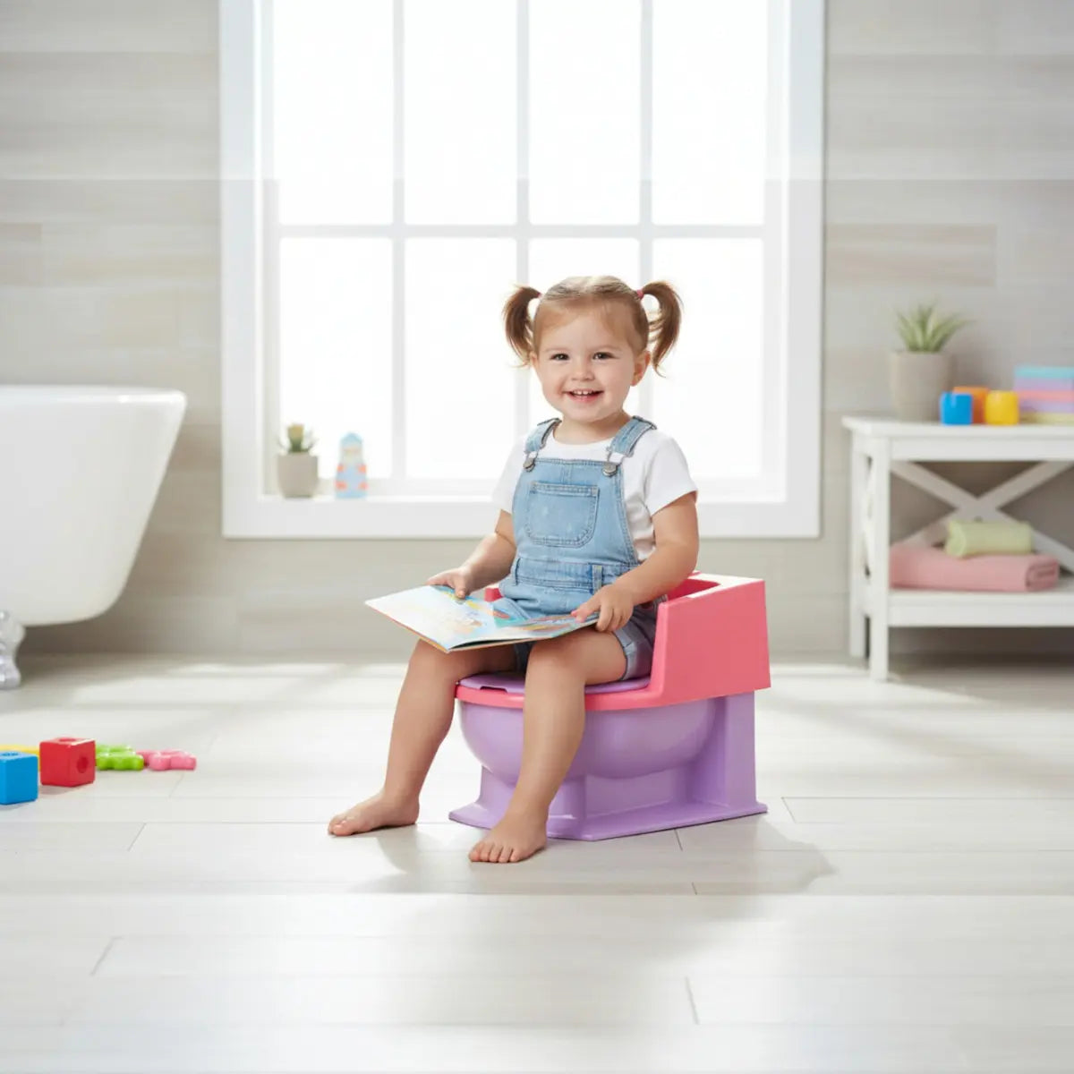Entrenador de Baño Minnie Con Tapa y Recipiente Removible