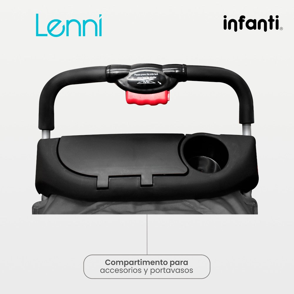 Carriola Infanti Lenni: Plegado Compacto, Portabebé Desmontable Para Auto