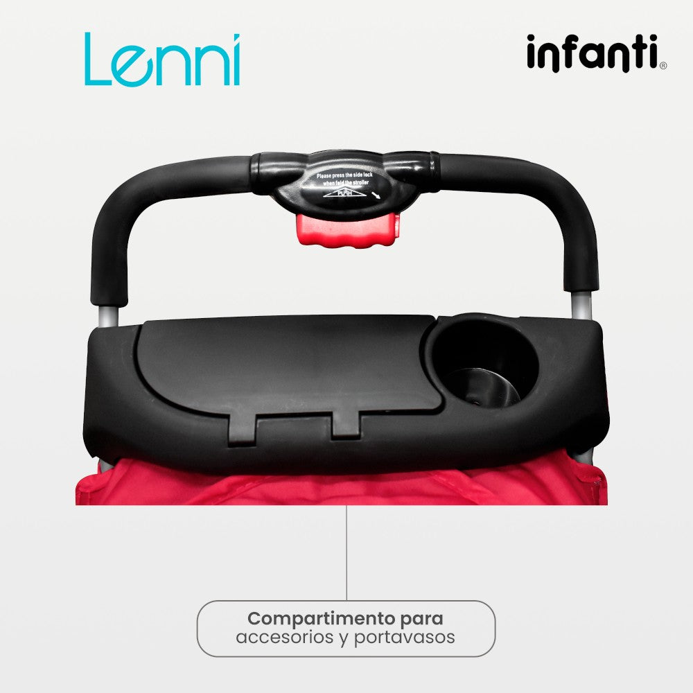 Carriola Infanti Lenni: Plegado Compacto, Portabebé Desmontable Para Auto