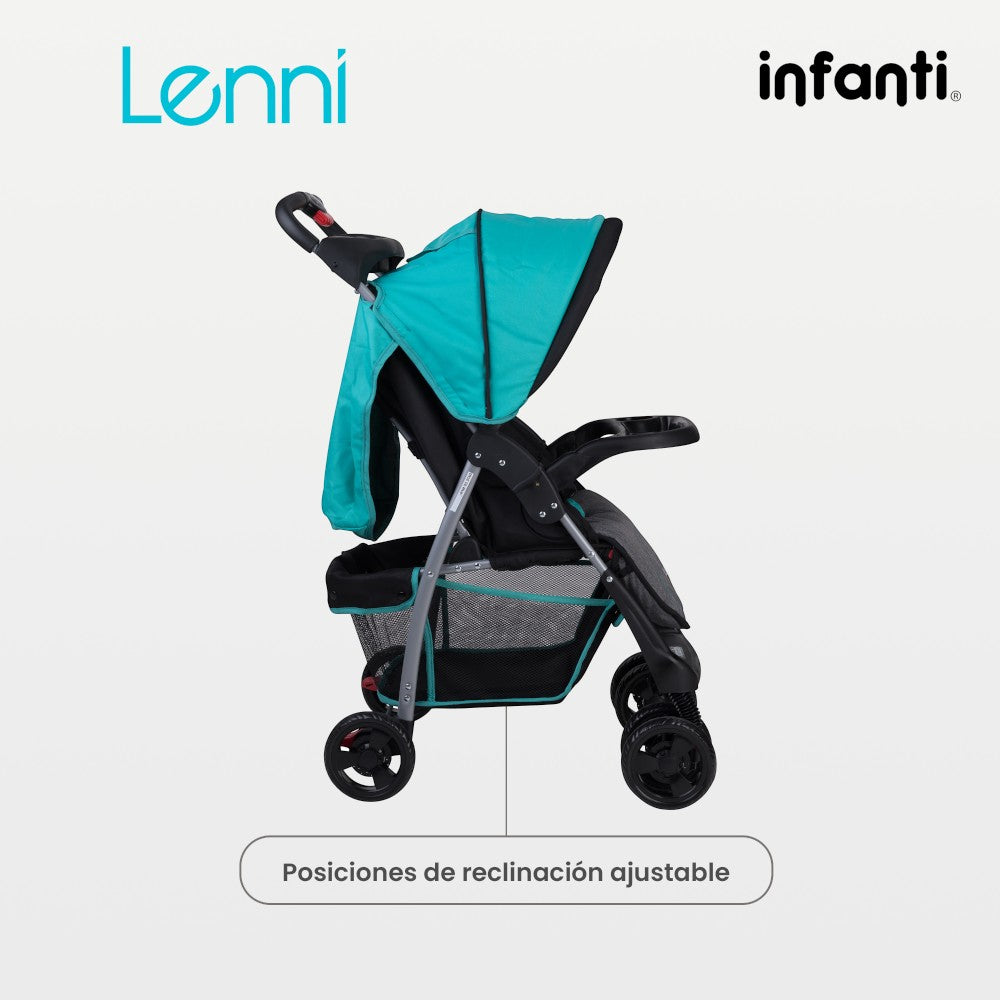 Carriola Travel System Lenni Con Portabebé y Plegado a Una Mano