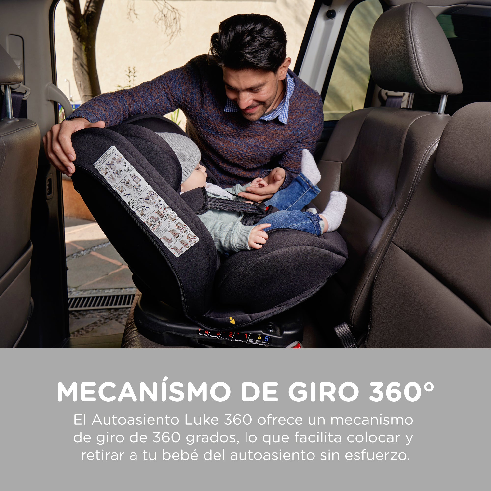 Autoasiento Luke 360° Lifestyle by Infanti Sistema de Anclaje Isofix