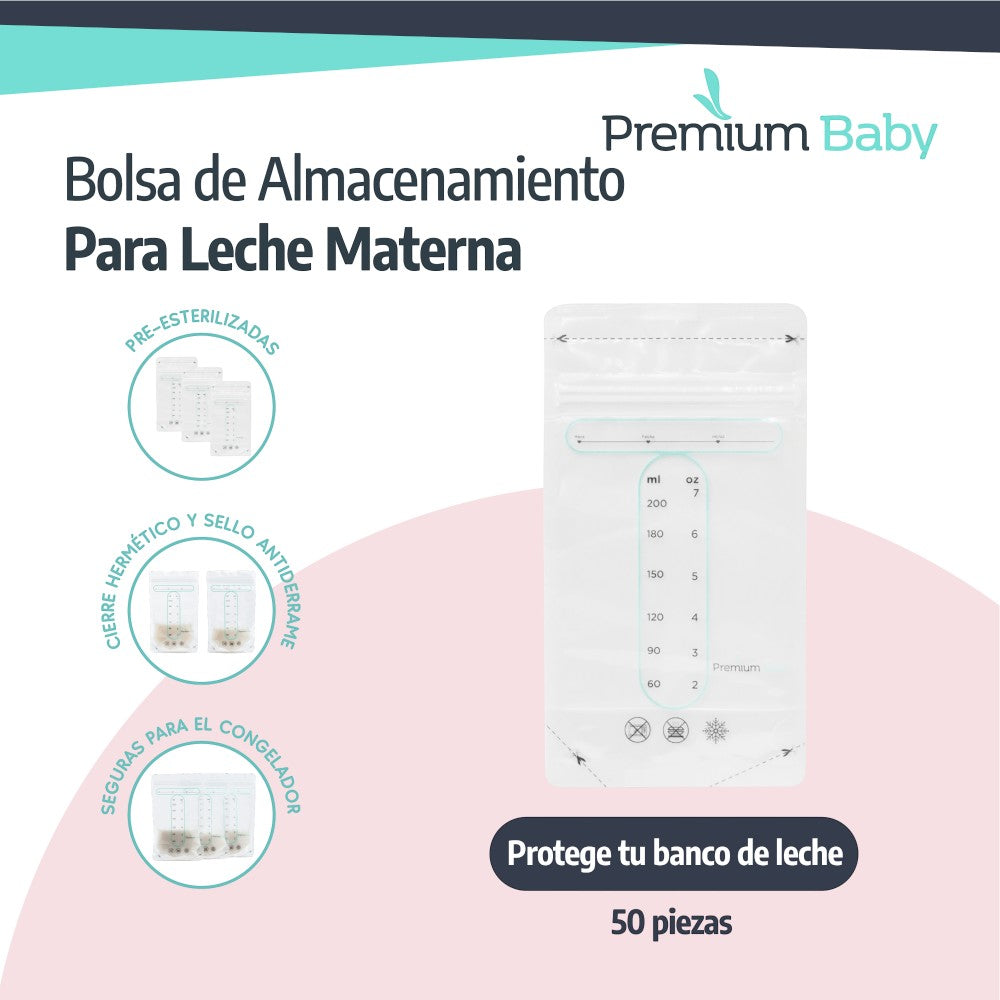 Premium Baby Bolsa De Almacenamiento Para Leche Materna 50 piezas