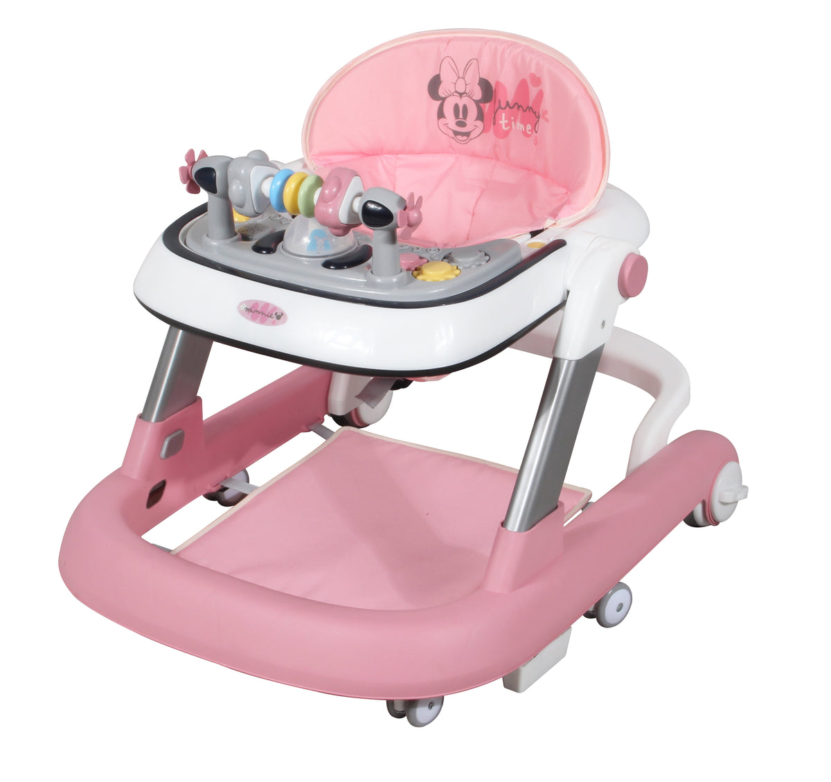 Disney Andadera 3 En 1 Charola Interactiva Led Sonido 12 Kg