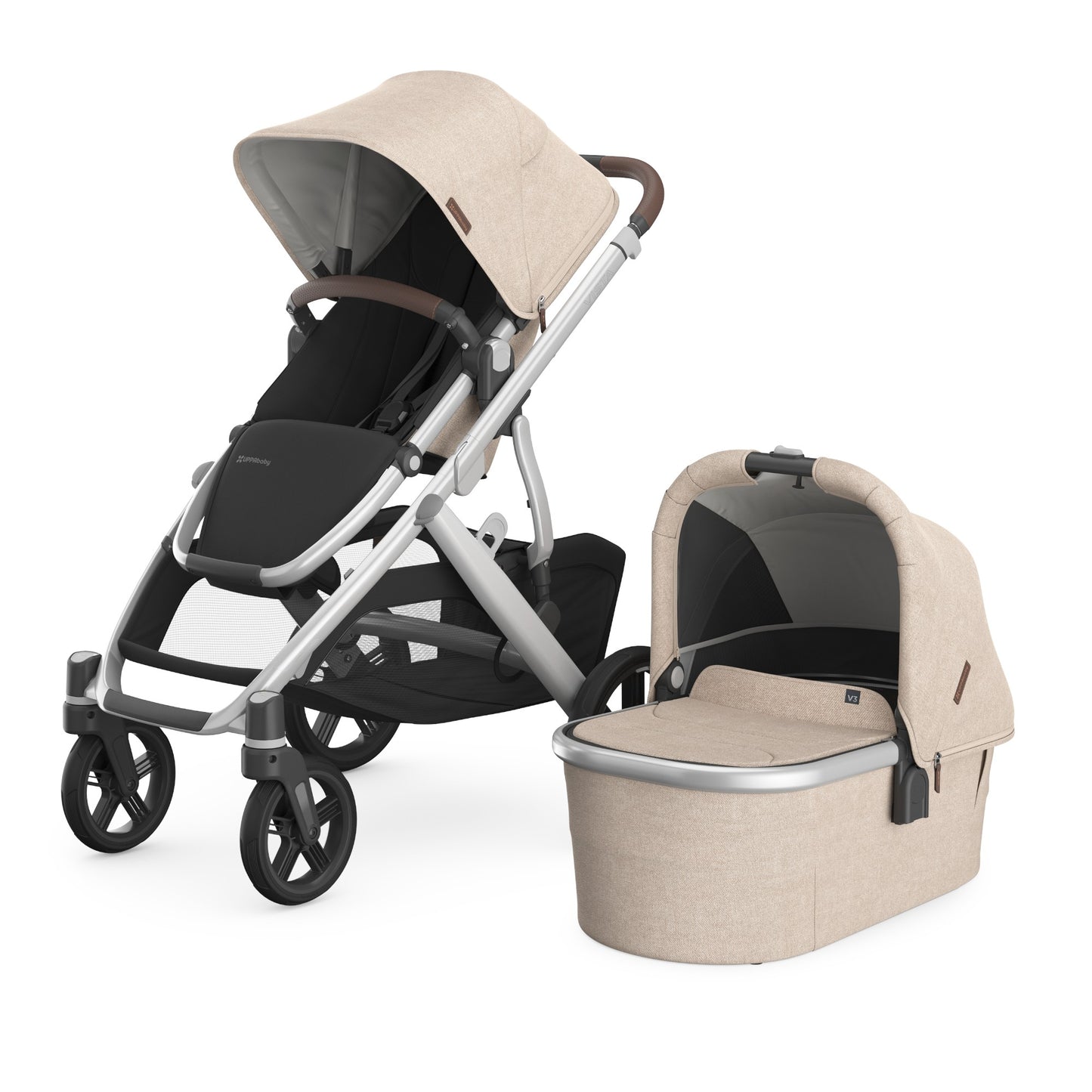 Carriola UPPAbaby Cruz V3 Declan: Mango Telescópico, Asiento Reversible y Toldo Expandible con Protección UPF 50+