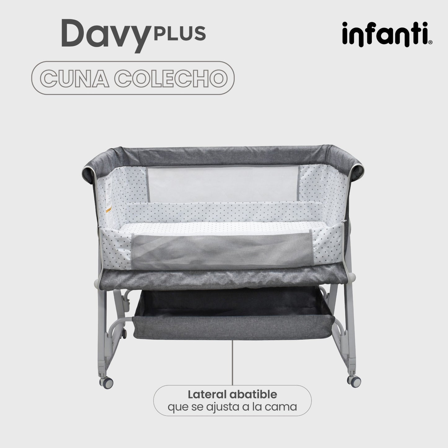 Cuna Colecho Para Bebe Mosquitero Con Cambiador Desmontable