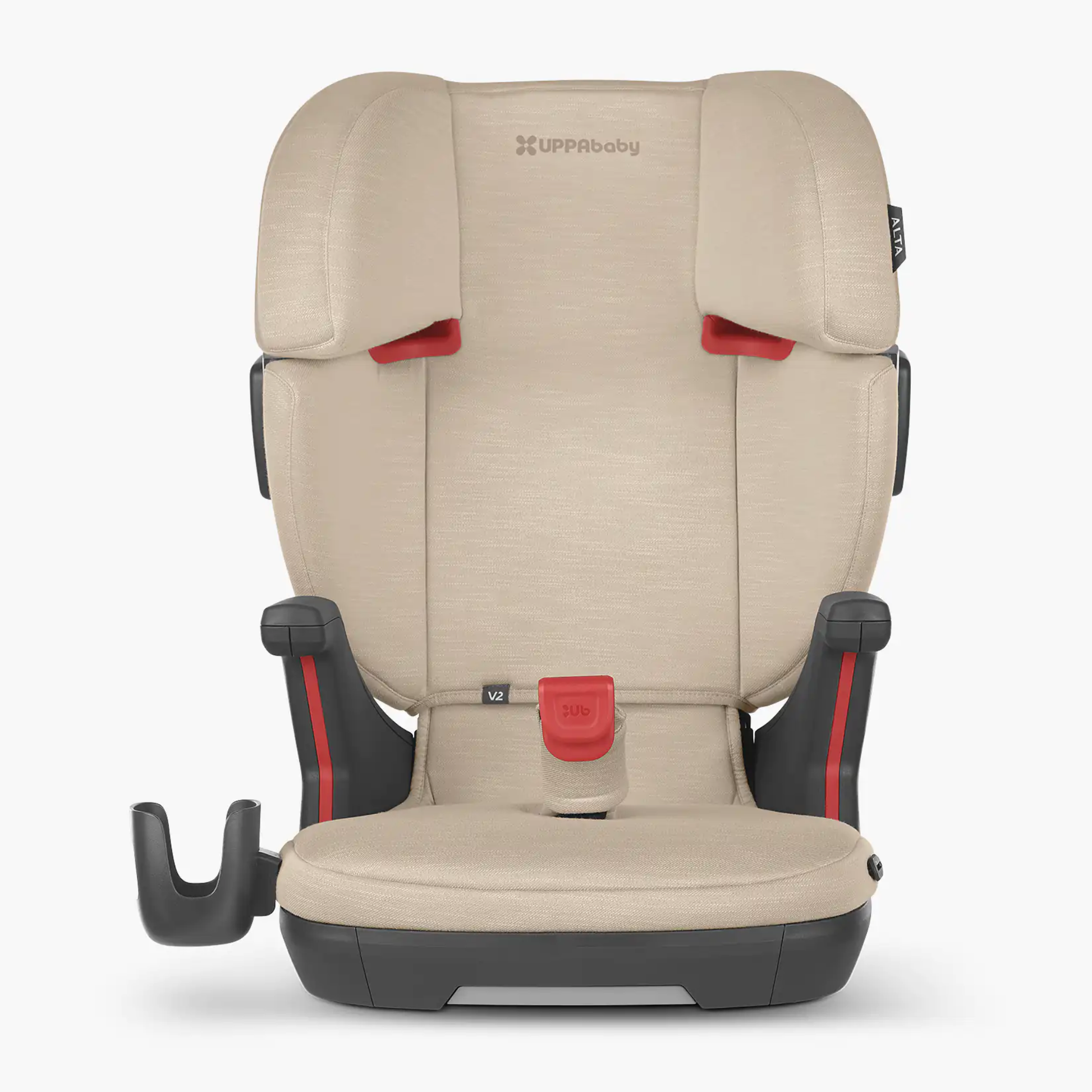 Autoasiento Booster Alta V2 UPPAbaby Kavneer Almond Melange | Respaldo Alto, SecureFit™, Reposacabezas Ajustable, Protección Lateral Portavasos