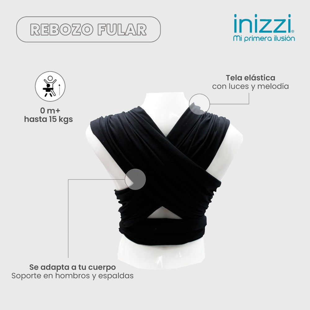 Rebozo Fular Multiposiciones Negro