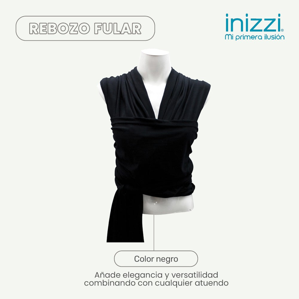 Rebozo Fular Multiposiciones Negro