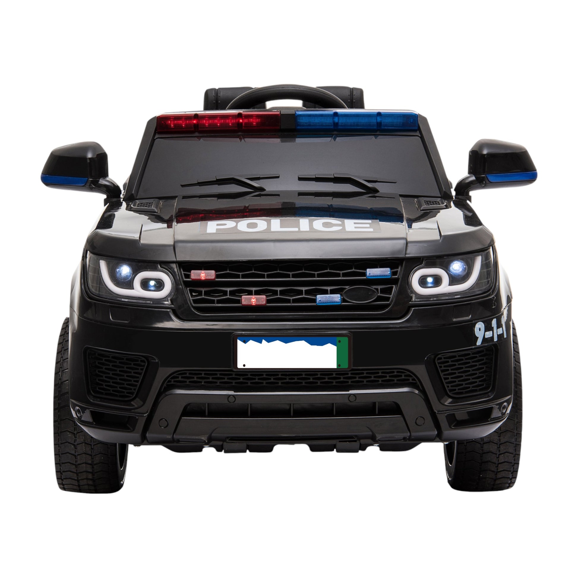 Carro Eléctrico Patrulla Policía Con Luces Y Boton De Sirena