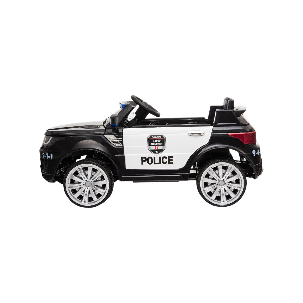 Patrulla Montable Eléctrica Infanti Para Niños 12v negra r/c Color Negro