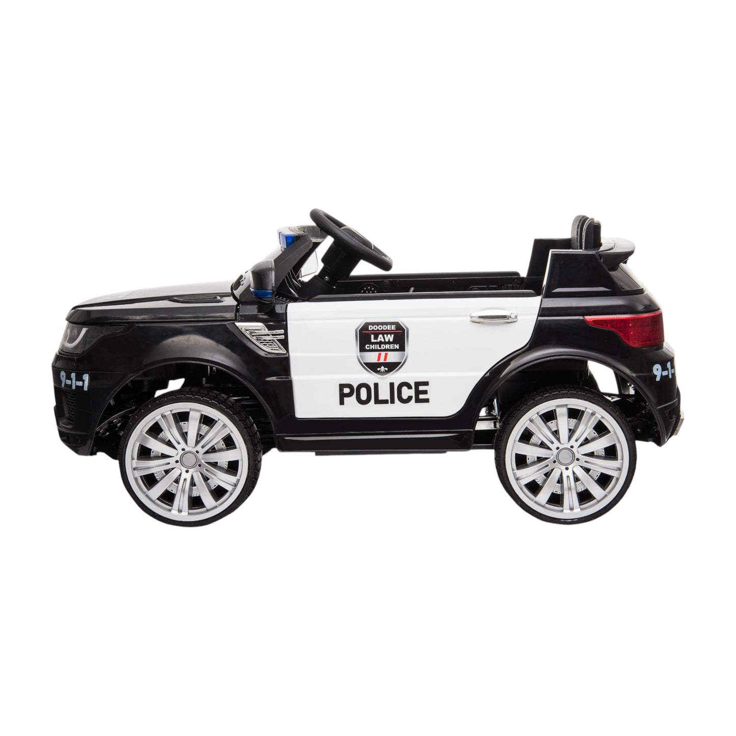 Carro Eléctrico Patrulla Policía Con Luces Y Boton De Sirena