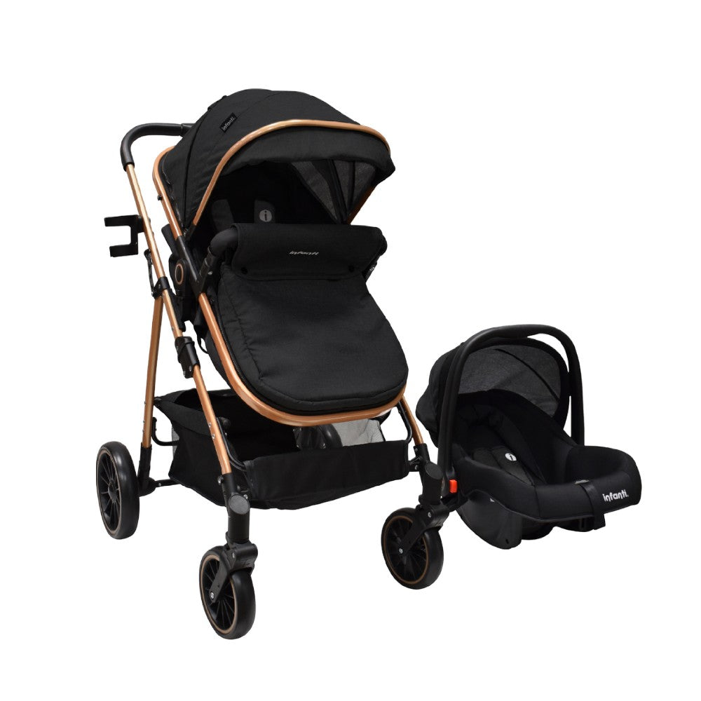Infanti Carriola Sistema De Viaje Welly Convertible A Bambineto Color Gris