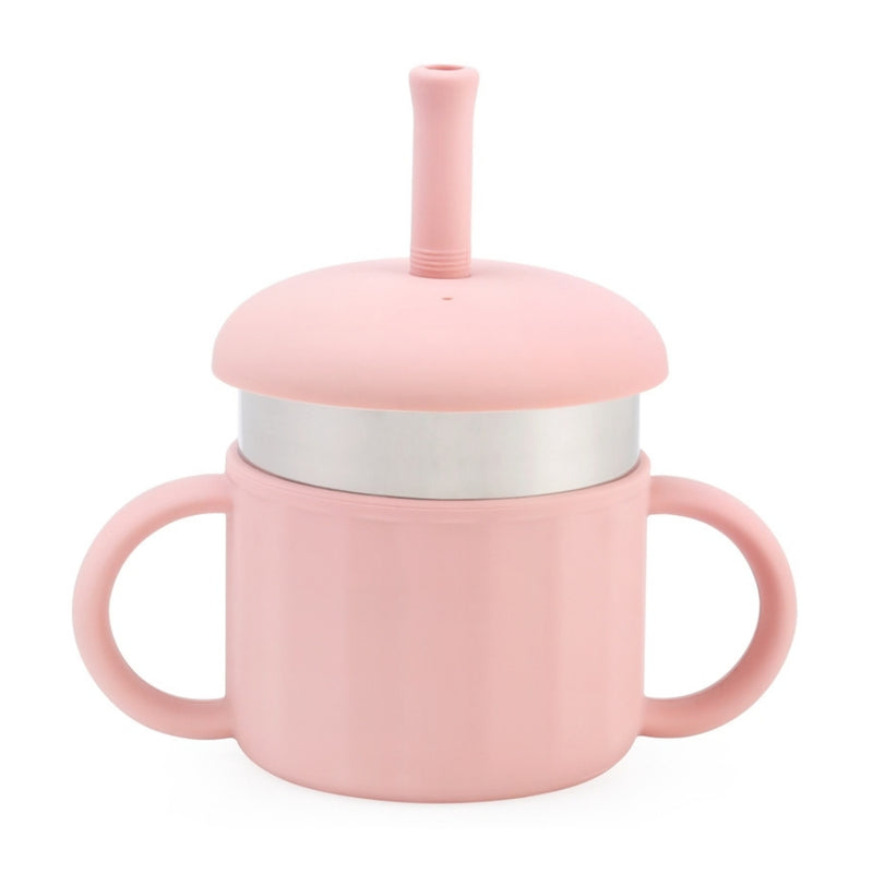 Vaso Con Popote Térmico Straw Cup Con Popote Y Asas Integradas Diseño Práctico Y Fácil De Transportar