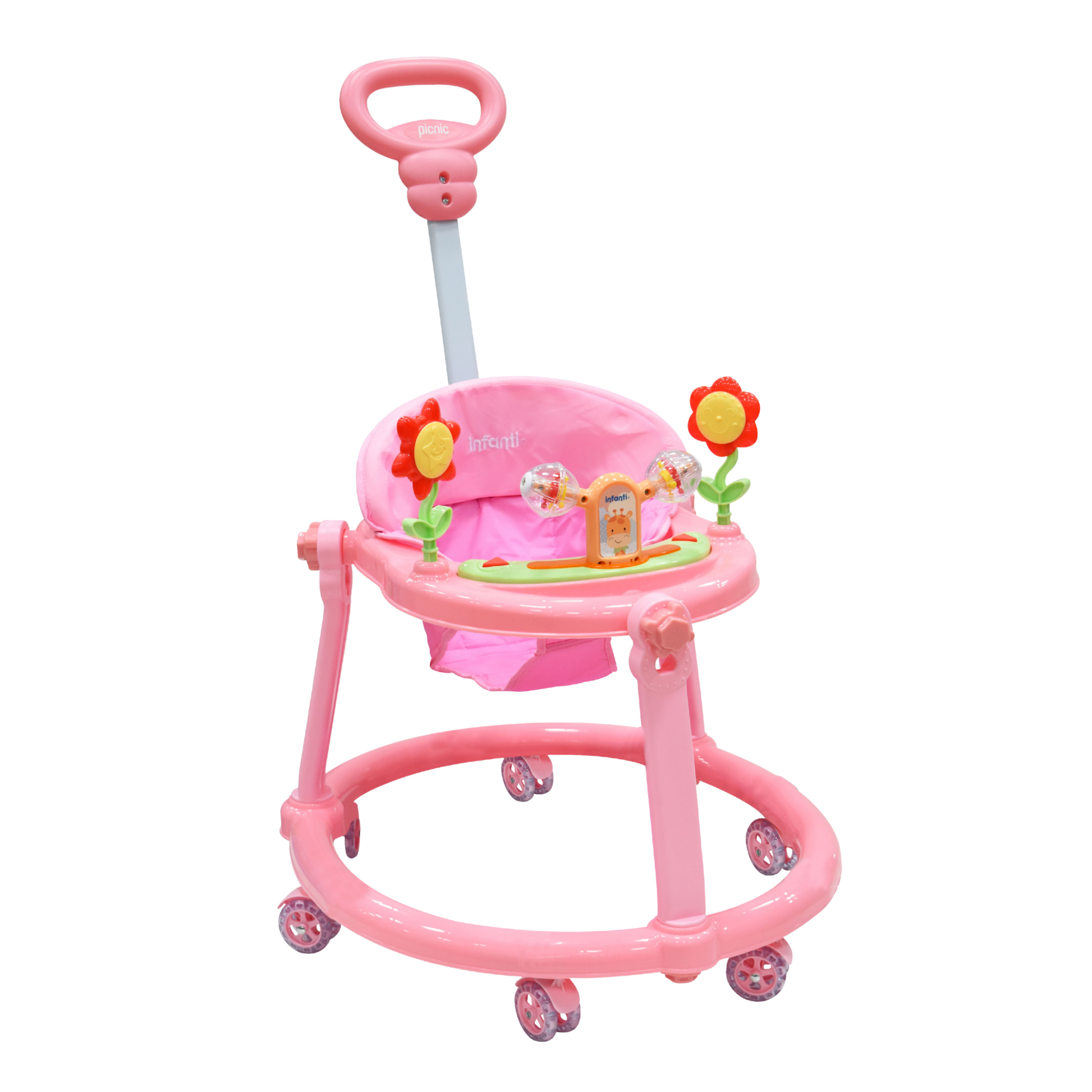 Infanti Andadera Picnic Tablero Interactivo Barra De Empuje