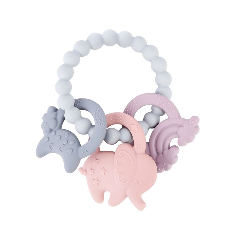 Mordedera De Silicón Elefante BPA Free Con Correa Flexible