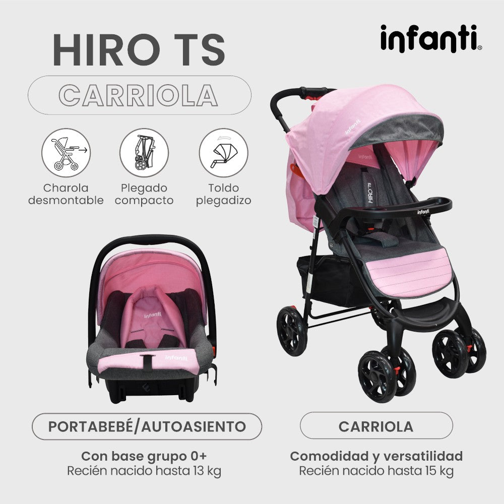 Carriola Travel System Hiro Infanti Multiposiciones