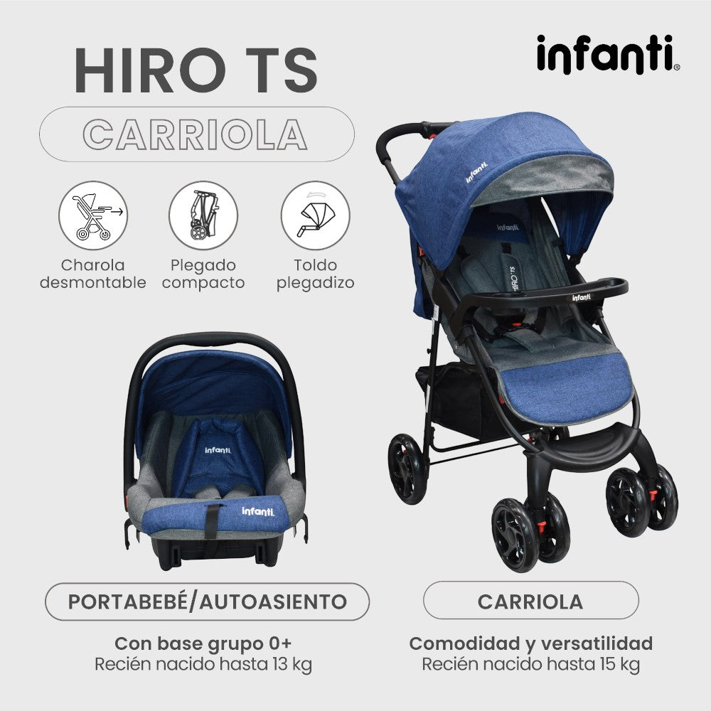 Carriola Travel System Hiro Infanti Multiposiciones
