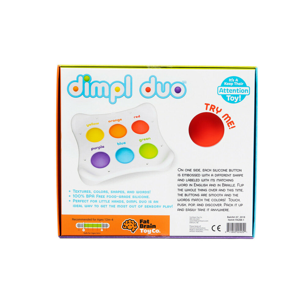 Juguete Sensorial Multicolor Dimpl Duo Fat Brain