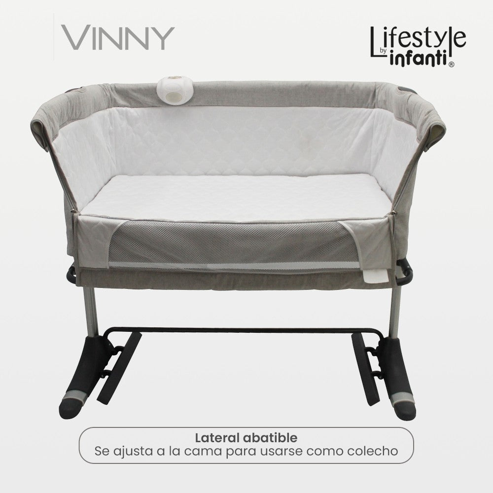 Cuna Colecho Vinny Gris Lifestyle by Infanti