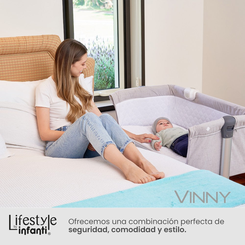 Cuna Colecho Vinny Gris Lifestyle by Infanti