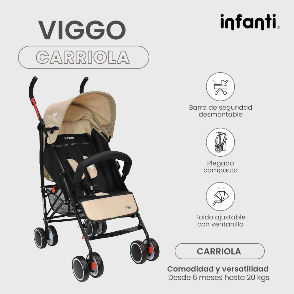 Infanti Carriola Portátil Viggo Ligera Y Reclinable