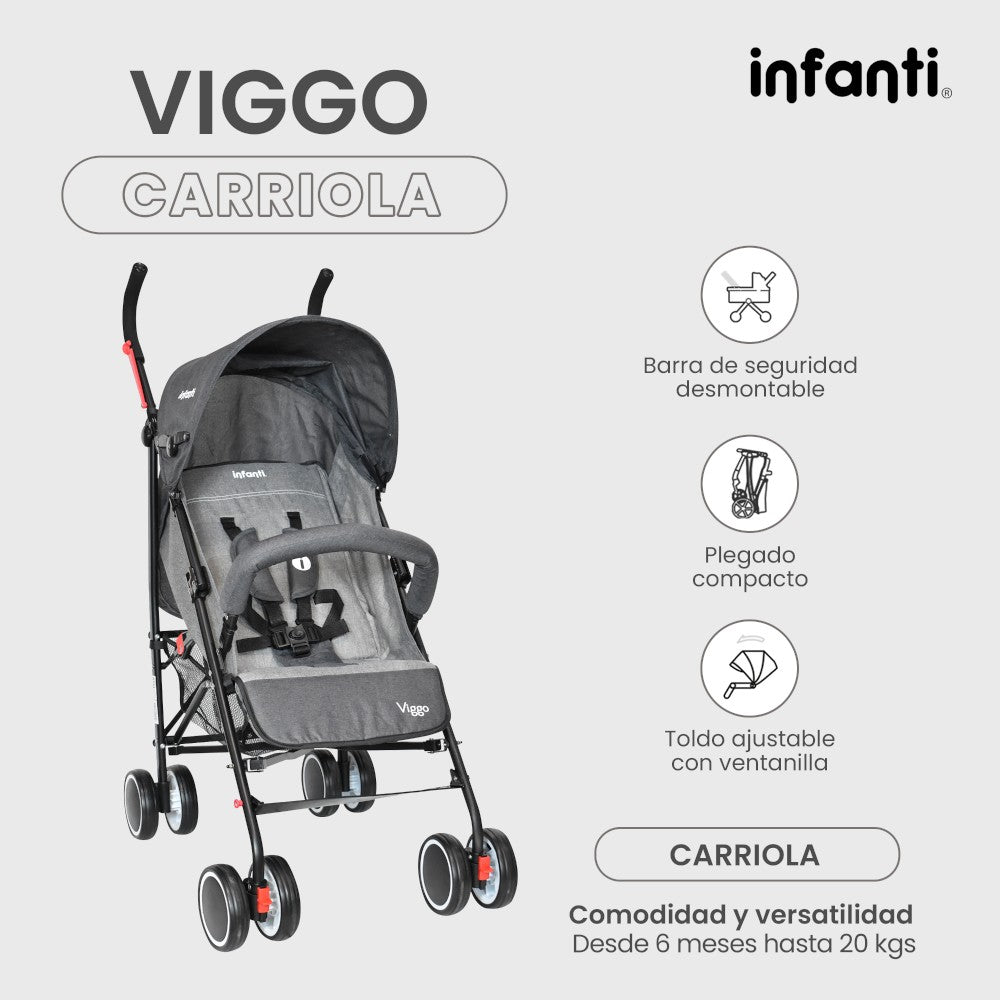 Infanti Carriola Portátil Viggo Ligera Y Reclinable