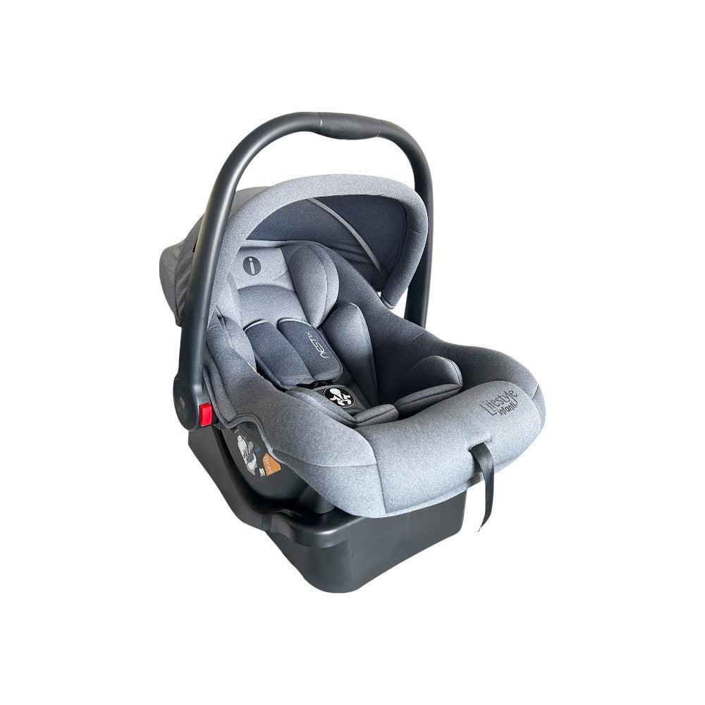 Autoasiento Nest LX Porta Bebé Color Gris Con Base Para Carro