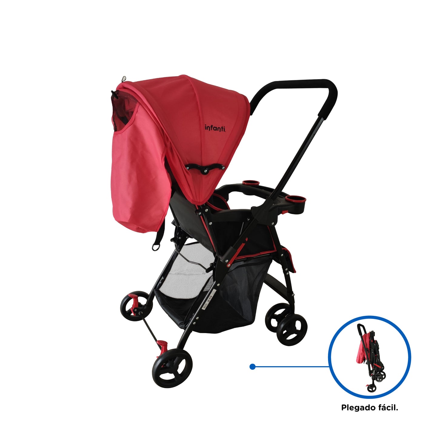 Carriola Infanti Para Bebe Con Mango Reversible, Swivel