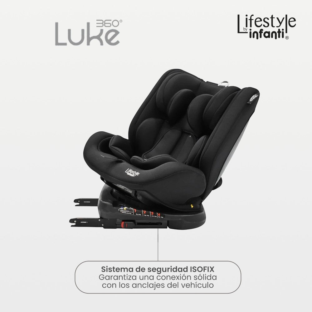 Autoasiento Luke 360° Lifestyle by Infanti Sistema de Anclaje Isofix